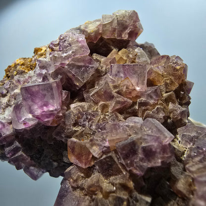 Étage de cubes rares de fluorine fantôme, violet vert Okorusu, Namibie 55*49*35mm #12676