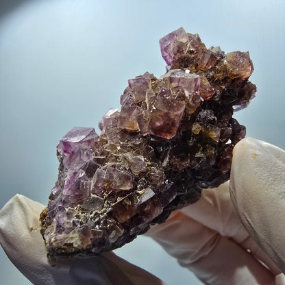 Étage de cubes rares de fluorine fantôme, violet vert Okorusu, Namibie 55*49*35mm #12676