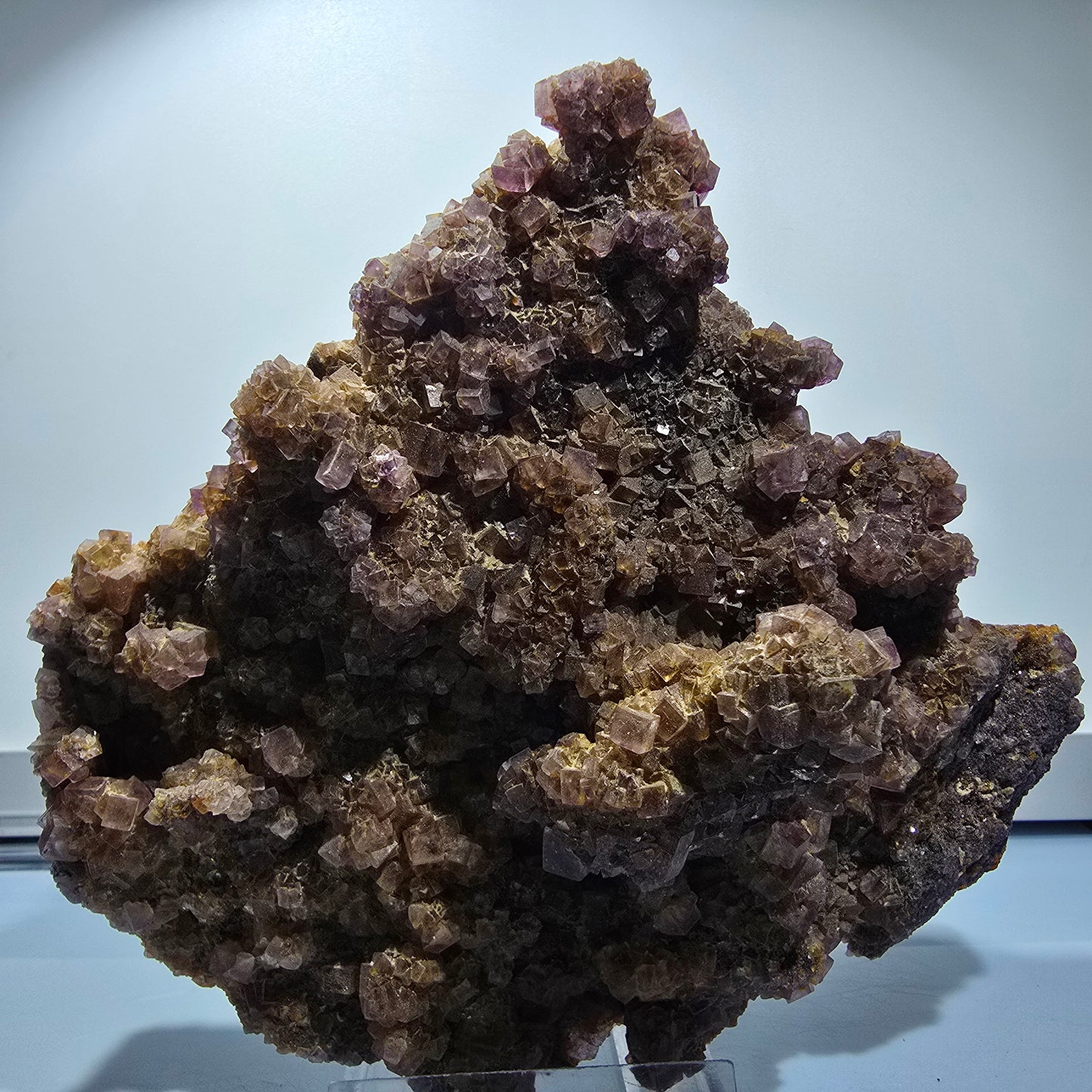 XXL Phantom Fluorite Cube Specimen, purple yellow Okorusu, Namibia 128*157*73mm #12677