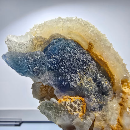 Große Phantom Fluorit, hexagonal, Quarz Stufe Omehane, Namibia 137*99*70mm #12678