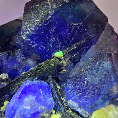 Große Fluorit, Rauchquarz, Schörl Turmalin, Hyalit, Muskovit Okorusu, Namibia 87*90*77mm #12679