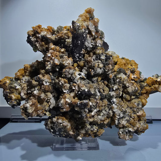 XXL Phantom Fluorit, Schörl Turmalin, Hyalit Opal, Muskovit Erongo, Namibia 210*161*74mm #12681