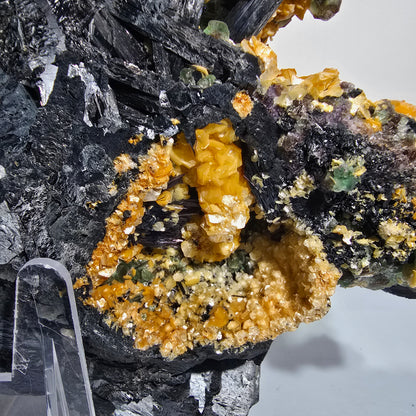 XXL Phantom Fluorite, Schorl Tourmaline, Hyalite Opal, Muscovite Erongo, Namibia 210*161*74mm #12681