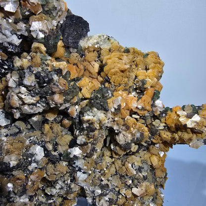 XXL Phantom Fluorite, Schorl Tourmaline, Hyalite Opal, Muscovite Erongo, Namibia 210*161*74mm #12681