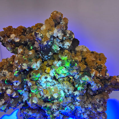XXL Phantom Fluorite, Schorl Tourmaline, Hyalite Opal, Muscovite Erongo, Namibia 210*161*74mm #12681