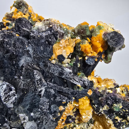 XXL Phantom Fluorite, Schorl Tourmaline, Hyalite Opal, Muscovite Erongo, Namibia 210*161*74mm #12681