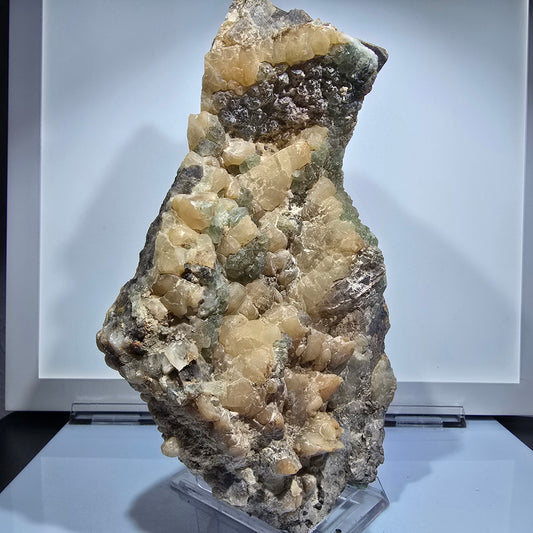 XXL Phantom Fluorit, Calcit Stufe Erongo, Namibia 243*133*69mm #12682
