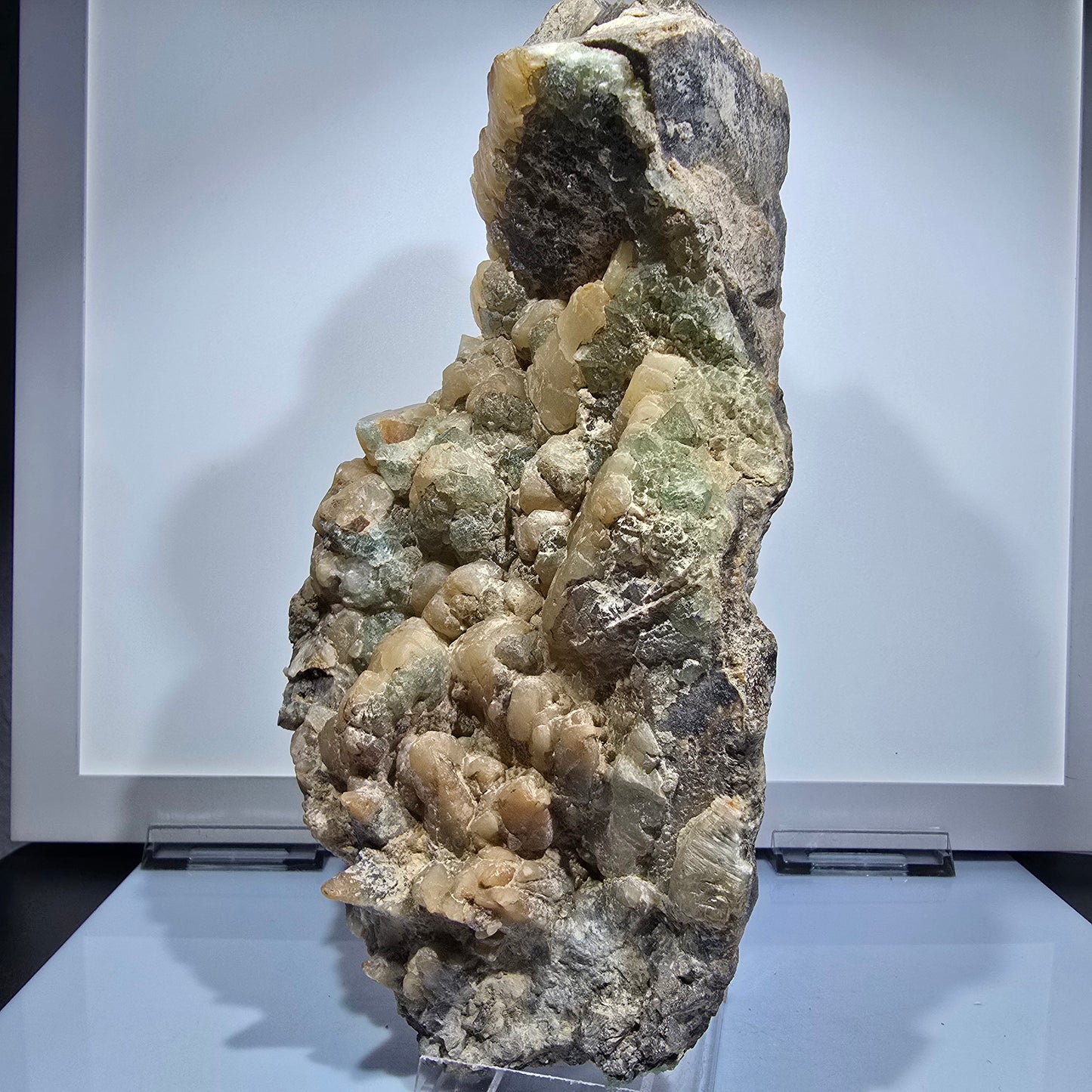 Fluorite fantôme XXL, plaque de calcite Erongo, Namibie 243*133*69mm #12682