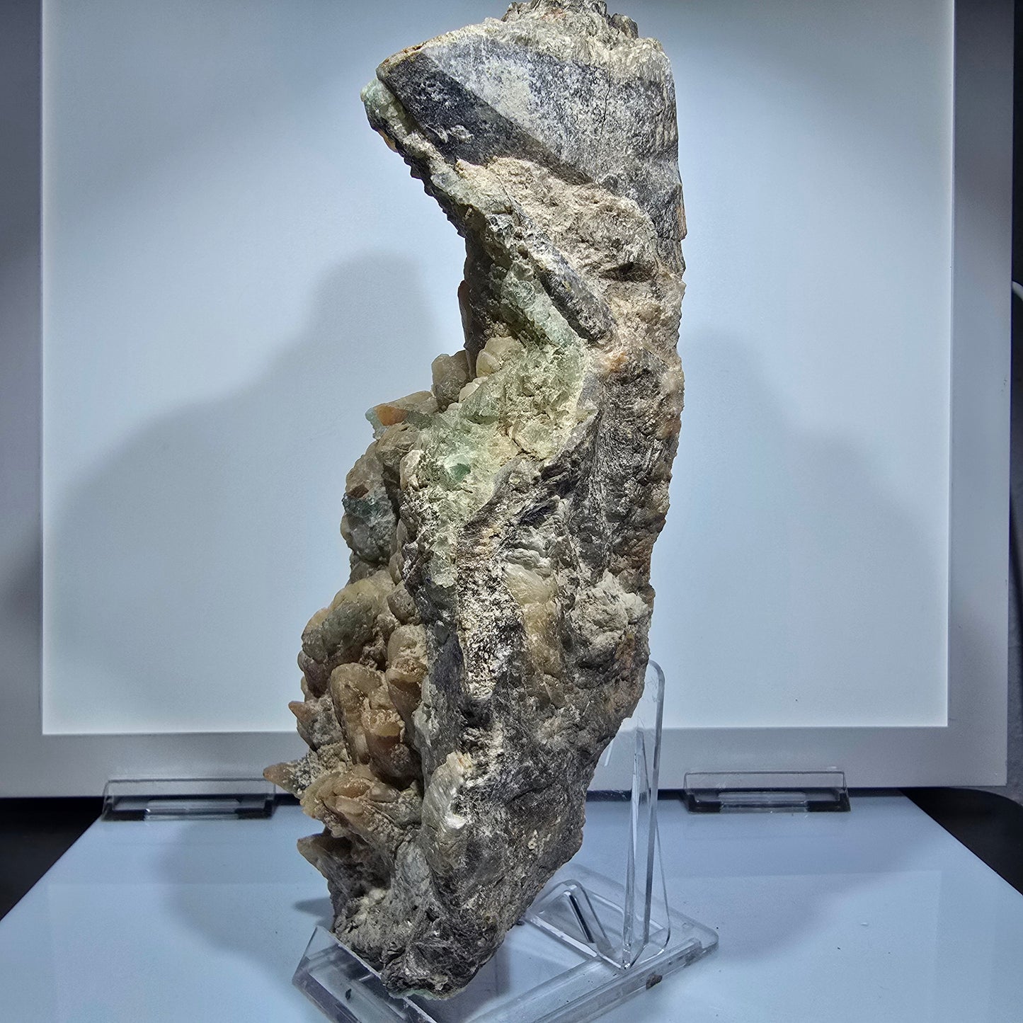 Fluorite fantôme XXL, plaque de calcite Erongo, Namibie 243*133*69mm #12682