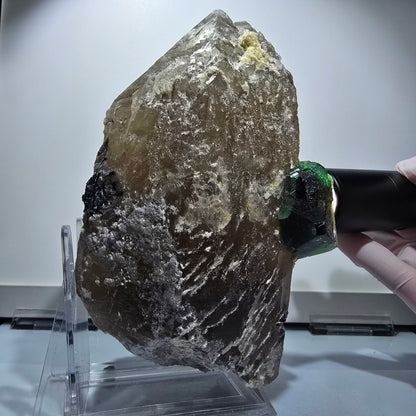 XXL Smoky Quartz, Fluorite, Schorl Tourmaline, Hyalite, Muscovite Erongo, Namibia 172*88*122mm #12684