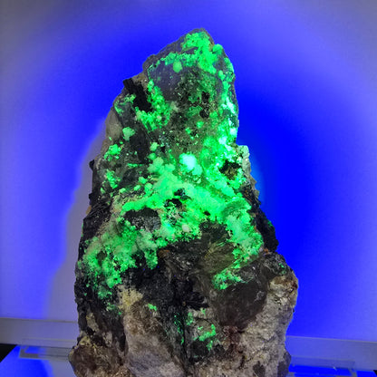 Quartz fumé XXL, Fluorite, Tourmaline schorl, Hyalite, Muscovite Erongo, Namibie 226*125*90mm #12685