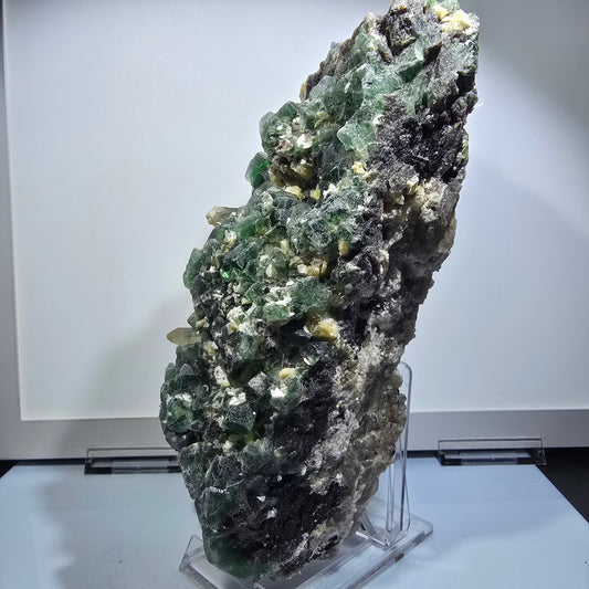 XXL Fluorit, Rauchquarz, Schörl Turmalin, Hyalit, Muskovit Erongo, Namibia 225*110*81mm #12687