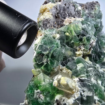 XXL Fluorite, Smoky Quartz, Schorl Tourmaline, Hyalite, Muscovite Erongo, Namibia 225*110*81mm #12687