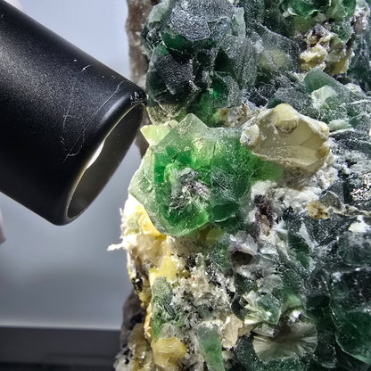 XXL Fluorite, Smoky Quartz, Schorl Tourmaline, Hyalite, Muscovite Erongo, Namibia 225*110*81mm #12687