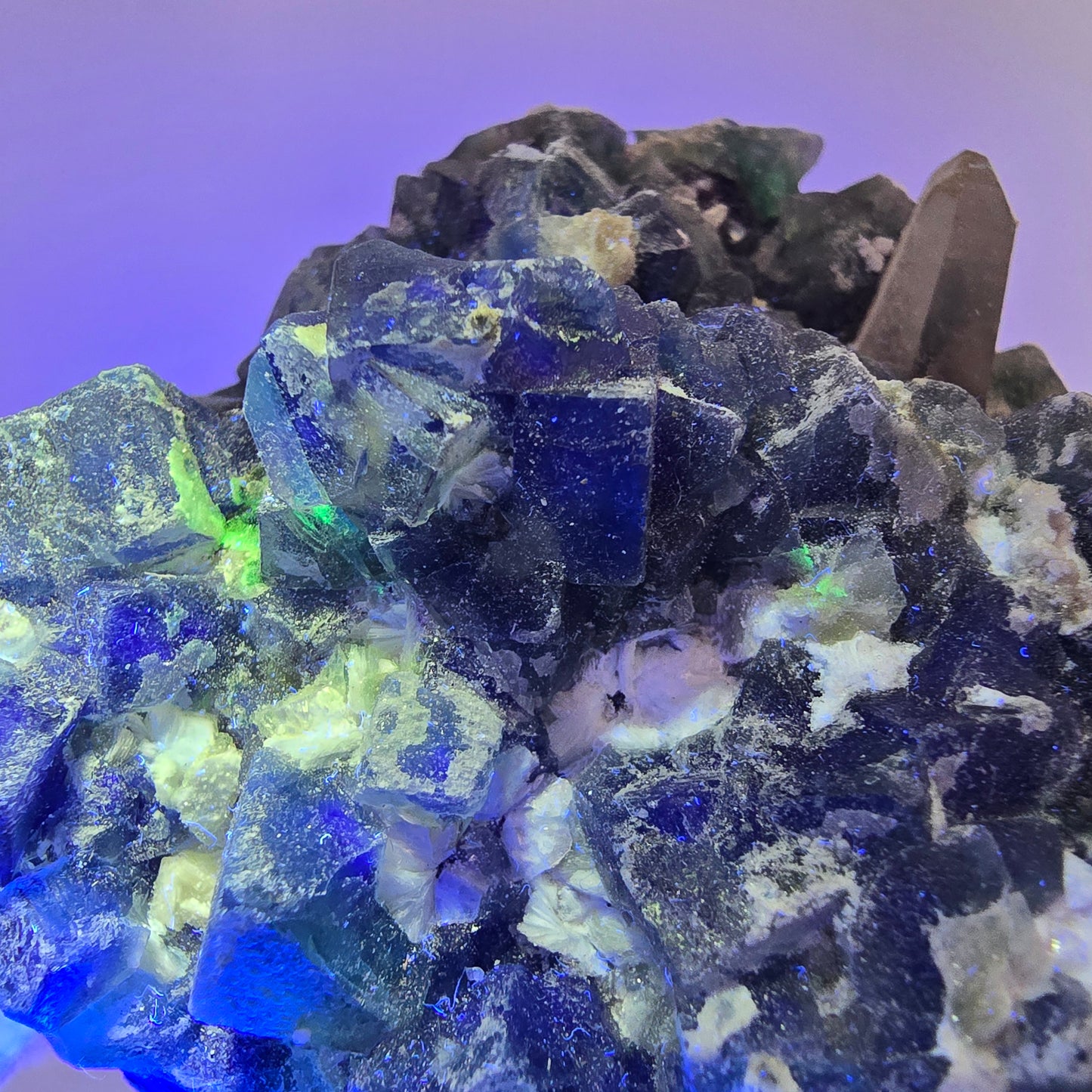 XXL Fluorite, Smoky Quartz, Schorl Tourmaline, Hyalite, Muscovite Erongo, Namibia 225*110*81mm #12687