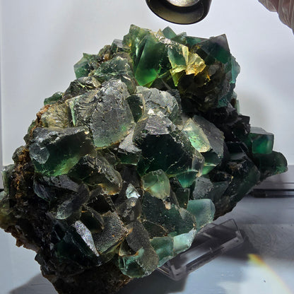 XXL Phantom Fluorite Cube Specimen, Green Tiled Okorusu, Namibia 173*123*80mm #12688