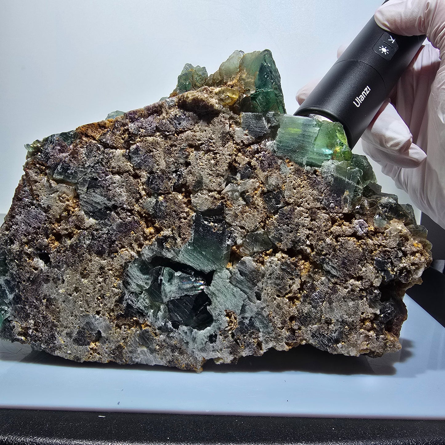 XXL Phantom Fluorite Cube Specimen, Green Tiled Okorusu, Namibia 173*123*80mm #12688
