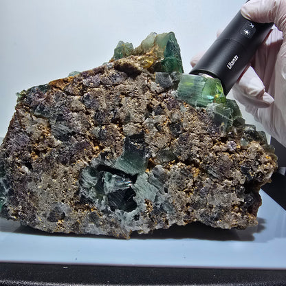 XXL Phantom Fluorite Cube Specimen, Green Tiled Okorusu, Namibia 173*123*80mm #12688