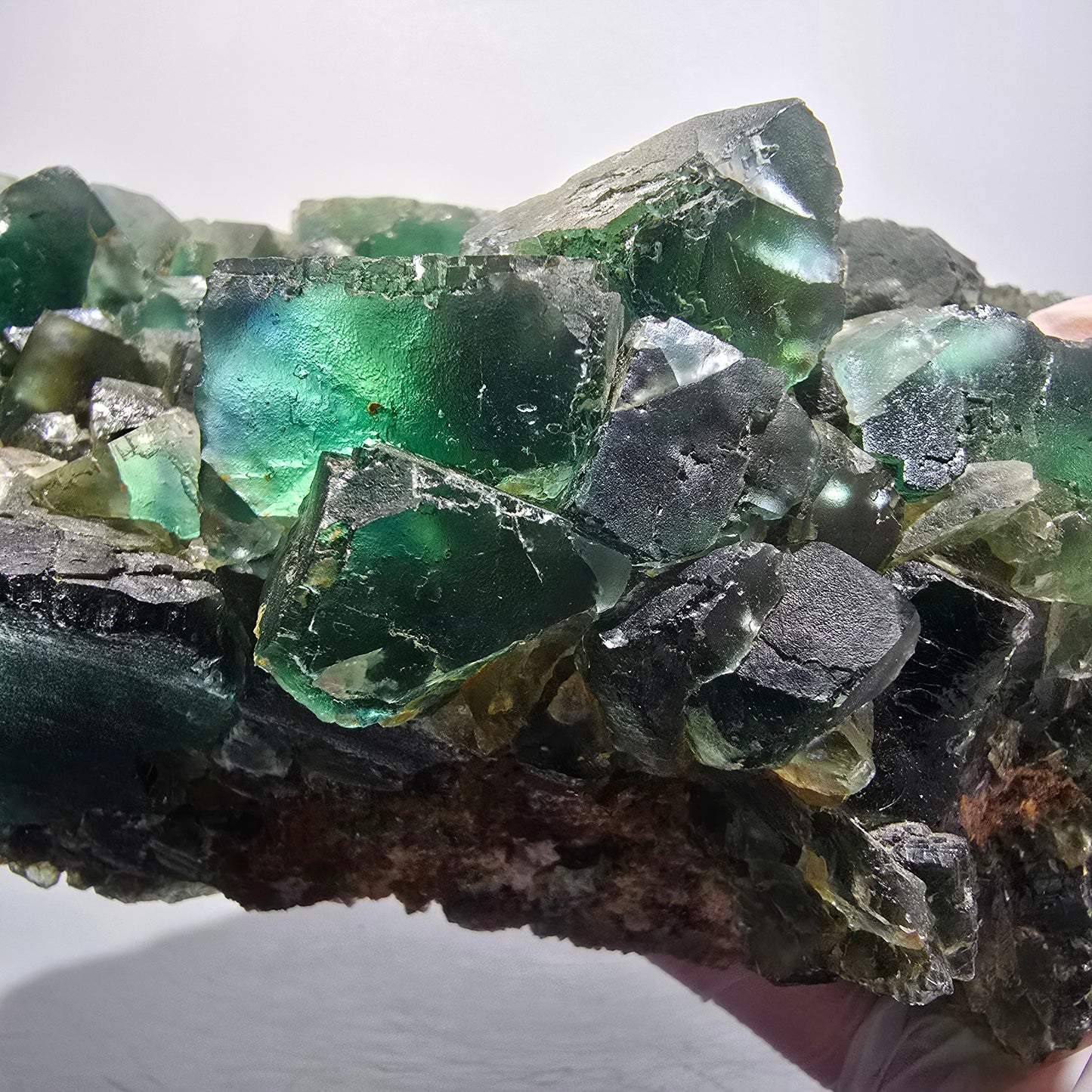 XXL Phantom Fluorite Cube Specimen, Green Tiled Okorusu, Namibia 173*123*80mm #12688