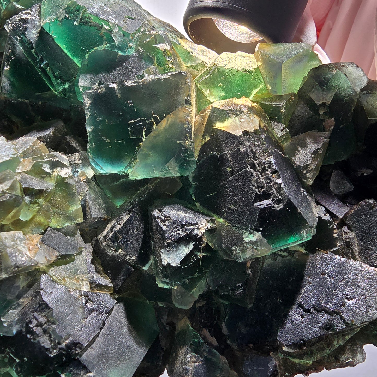 XXL Phantom Fluorite Cube Specimen, Green Tiled Okorusu, Namibia 173*123*80mm #12688