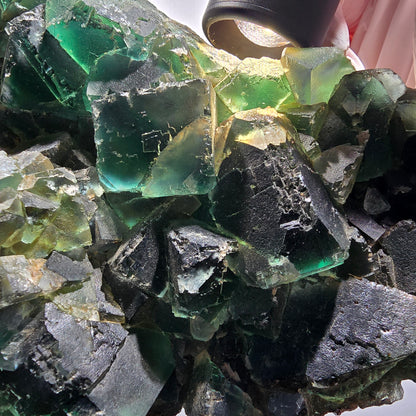 XXL Phantom Fluorite Cube Specimen, Green Tiled Okorusu, Namibia 173*123*80mm #12688