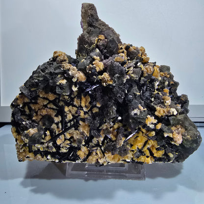 XXL Fluorite fantôme multicolore, Tourmaline schorl, Muscovite sur gangue Erongo, Namibie 151*86*131mm #12689