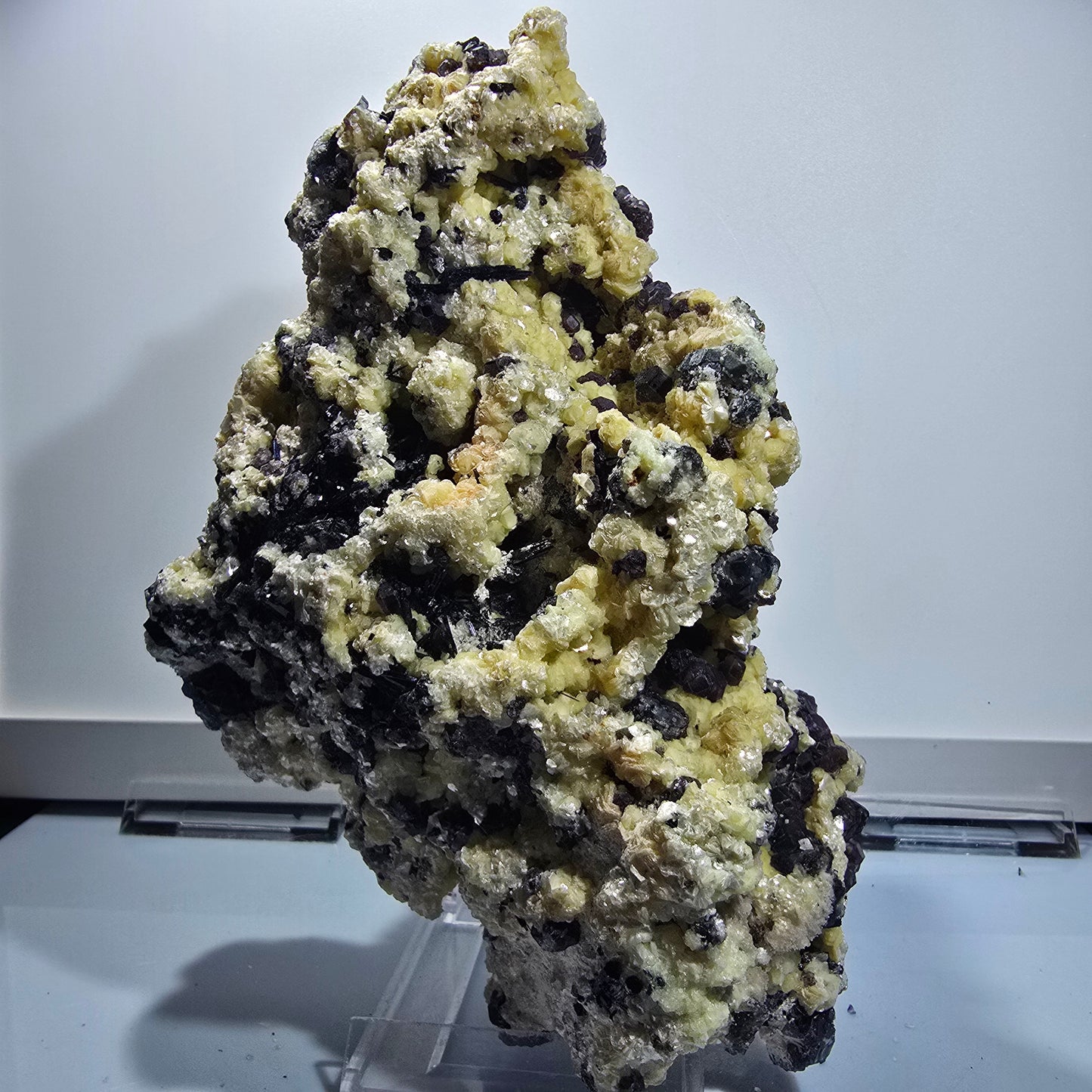 XXL Colorful Phantom Fluorite, Schorl Tourmaline, Hyalite, Muscovite Erongo, Namibia 190*115*95mm #12690