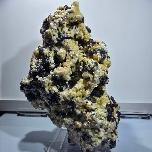 XXL Bunte Phantom Fluorit, Schörl Turmalin, Hyalit, Muskovit Erongo, Namibia 190*115*95mm #12690