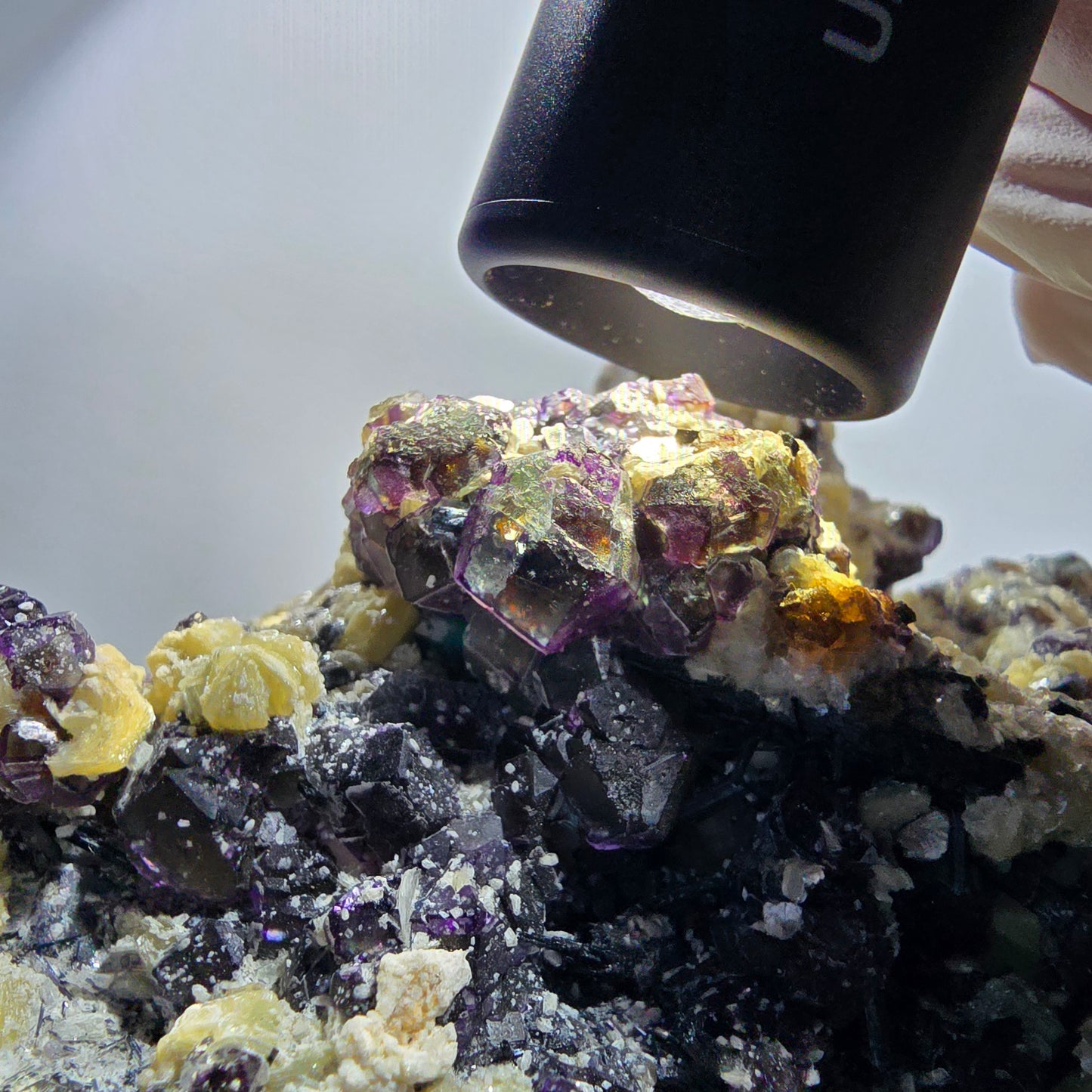 XXL Colorful Phantom Fluorite, Schorl Tourmaline, Hyalite, Muscovite Erongo, Namibia 190*115*95mm #12690