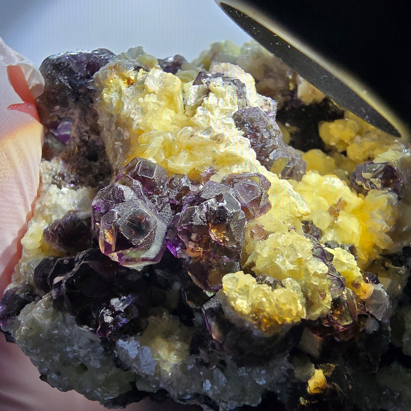 XXL Colorful Phantom Fluorite, Schorl Tourmaline, Hyalite, Muscovite Erongo, Namibia 190*115*95mm #12690