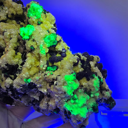 XXL Colorful Phantom Fluorite, Schorl Tourmaline, Hyalite, Muscovite Erongo, Namibia 190*115*95mm #12690