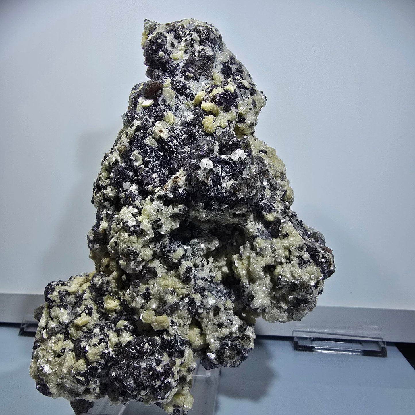 XXL Colorful Phantom Fluorite, Schorl Tourmaline, Hyalite, Muscovite Erongo, Namibia 190*115*95mm #12690