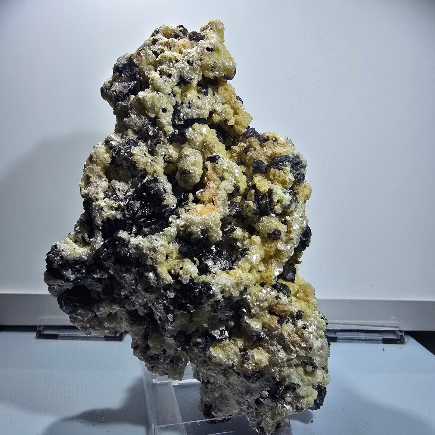 XXL Colorful Phantom Fluorite, Schorl Tourmaline, Hyalite, Muscovite Erongo, Namibia 190*115*95mm #12690
