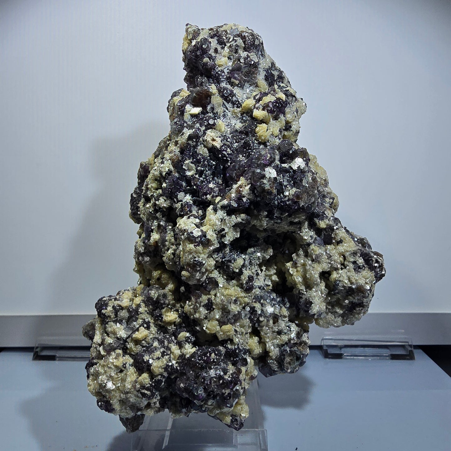 XXL Colorful Phantom Fluorite, Schorl Tourmaline, Hyalite, Muscovite Erongo, Namibia 190*115*95mm #12690