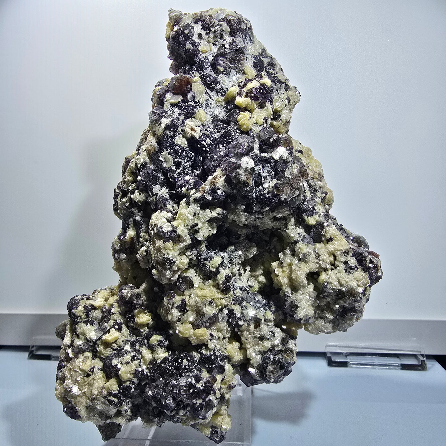 XXL Colorful Phantom Fluorite, Schorl Tourmaline, Hyalite, Muscovite Erongo, Namibia 190*115*95mm #12690