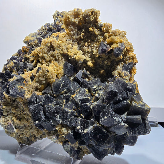 XXL Phantom Fluorit Würfel, Quarz Stufe, lila grün Okorusu, Namibia 203*158*61mm #12692