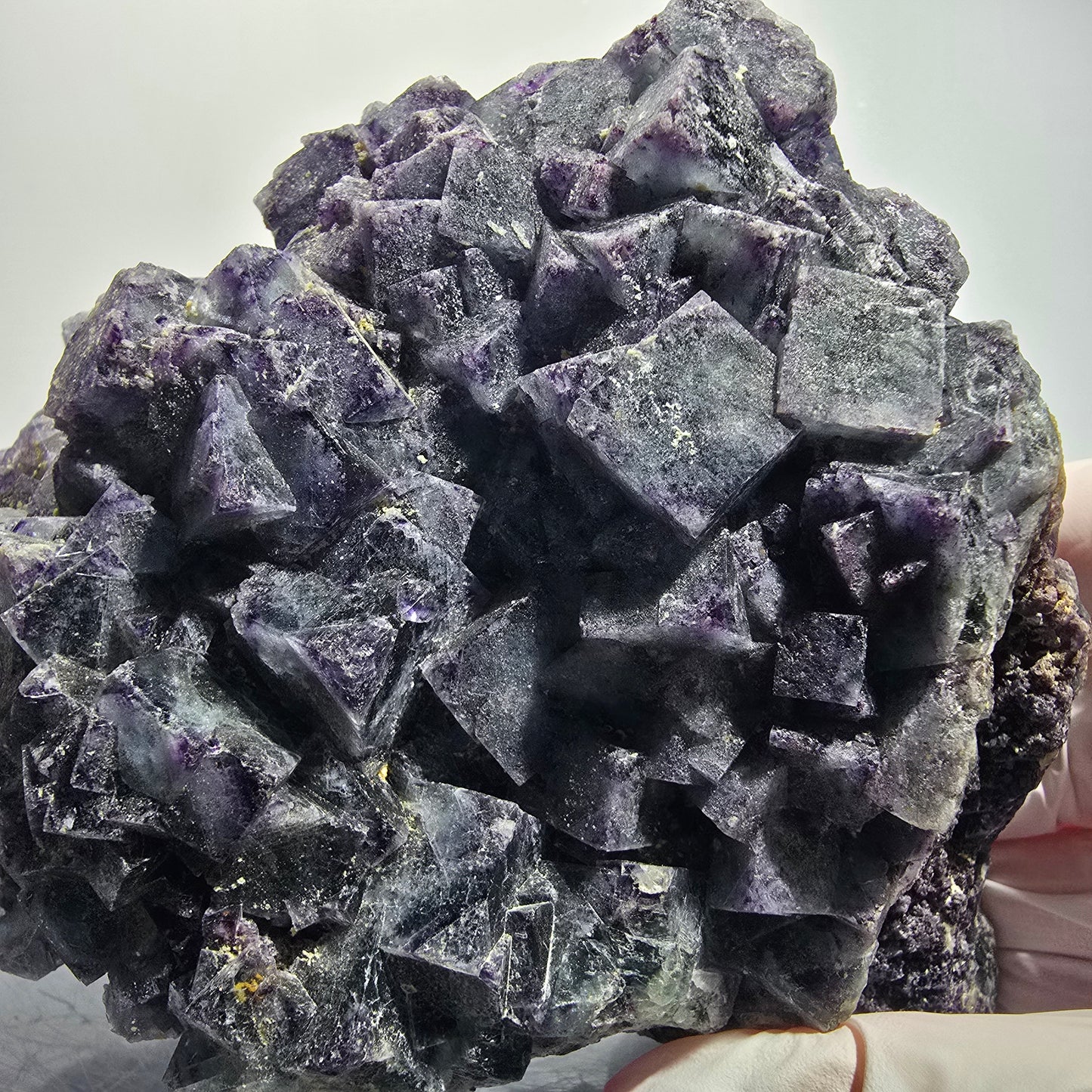 XXL Phantom Fluorite Cube Specimen Blue Purple Butterfly Pocket, Okorusu, Namibia 160*111*82 #12693