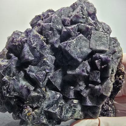 XXL Phantom Fluorite Cube Specimen Blue Purple Butterfly Pocket, Okorusu, Namibia 160*111*82 #12693