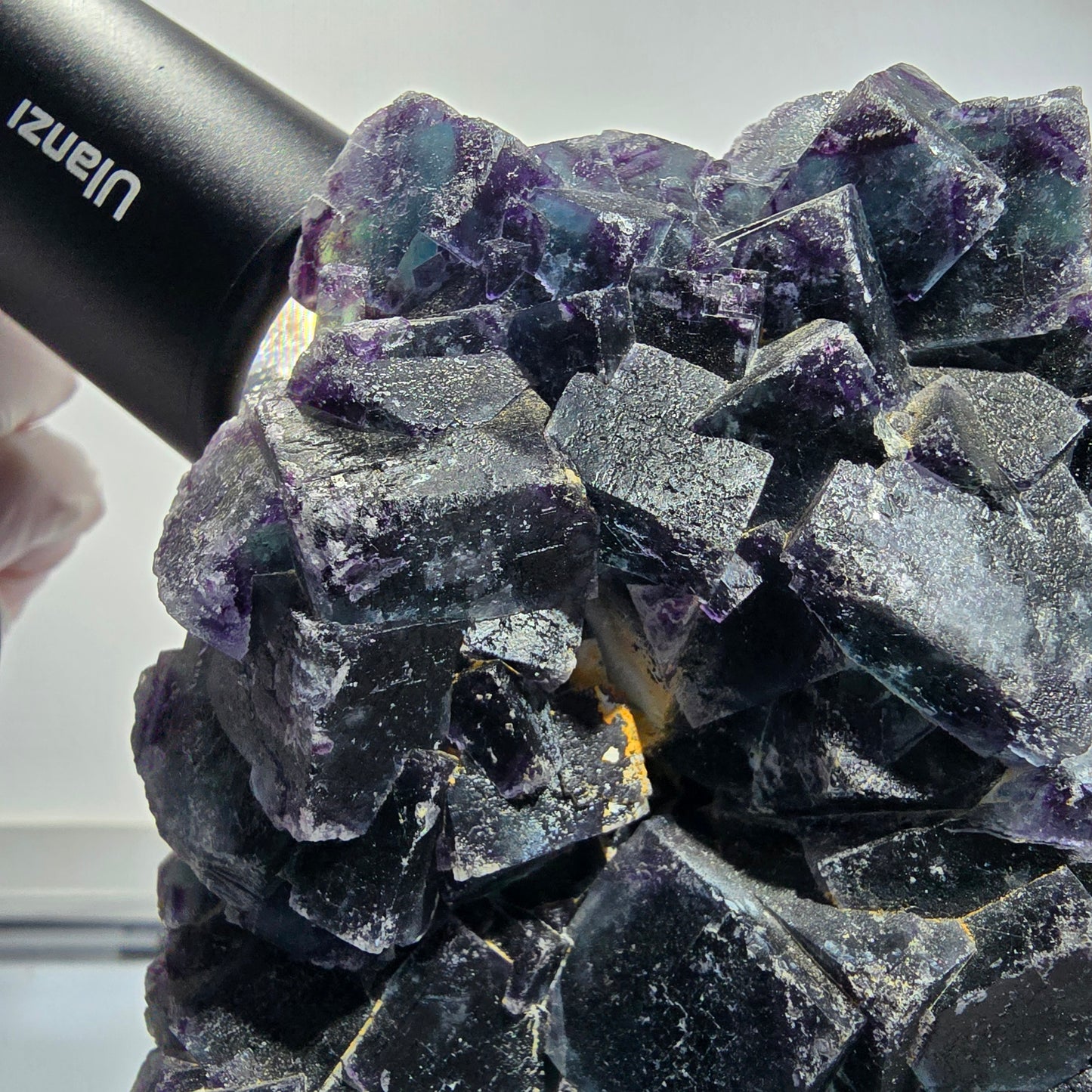 XXL Phantom Fluorite Cube Specimen Blue Purple Butterfly Pocket, Okorusu, Namibia 160*111*82 #12693