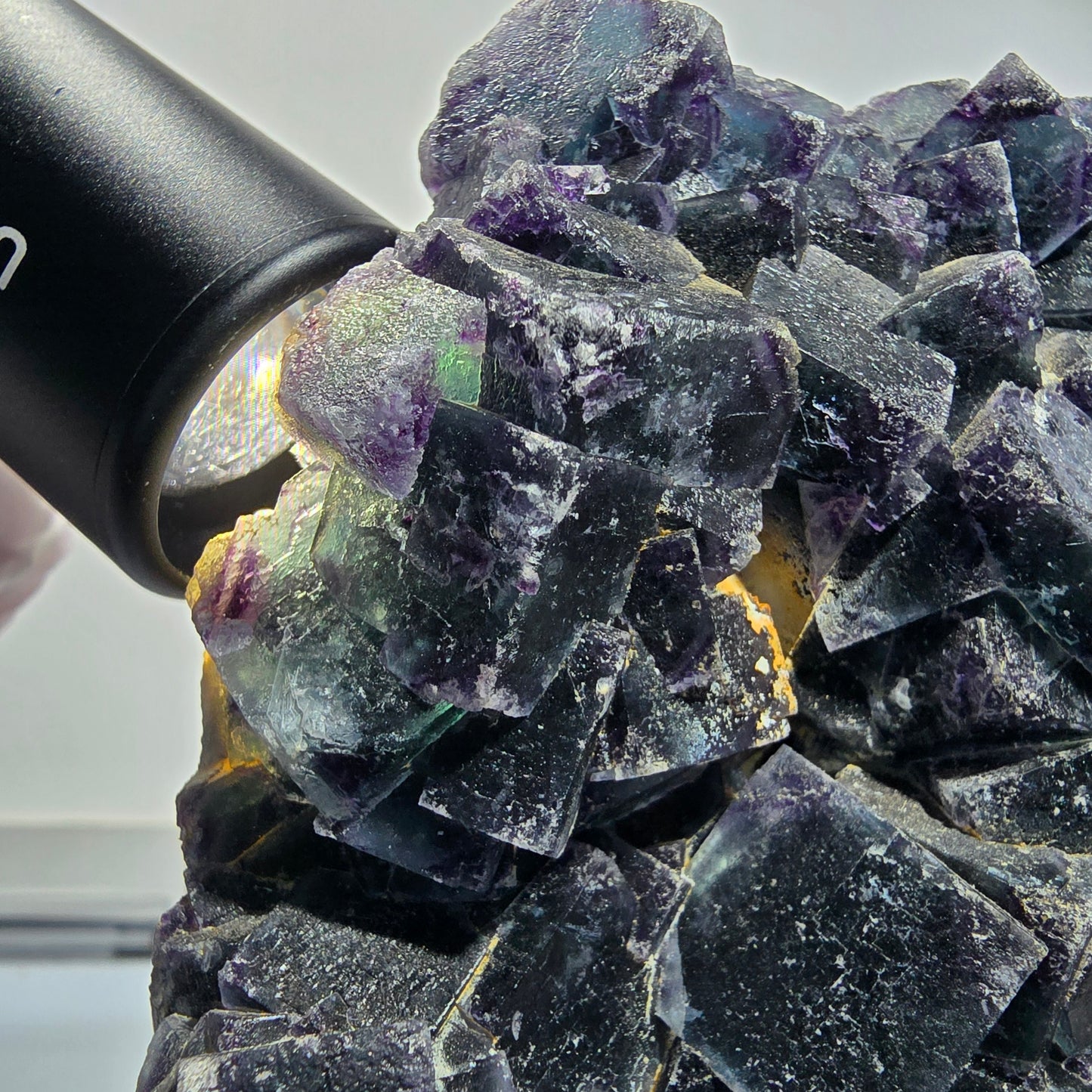 XXL Phantom Fluorite Cube Specimen Blue Purple Butterfly Pocket, Okorusu, Namibia 160*111*82 #12693