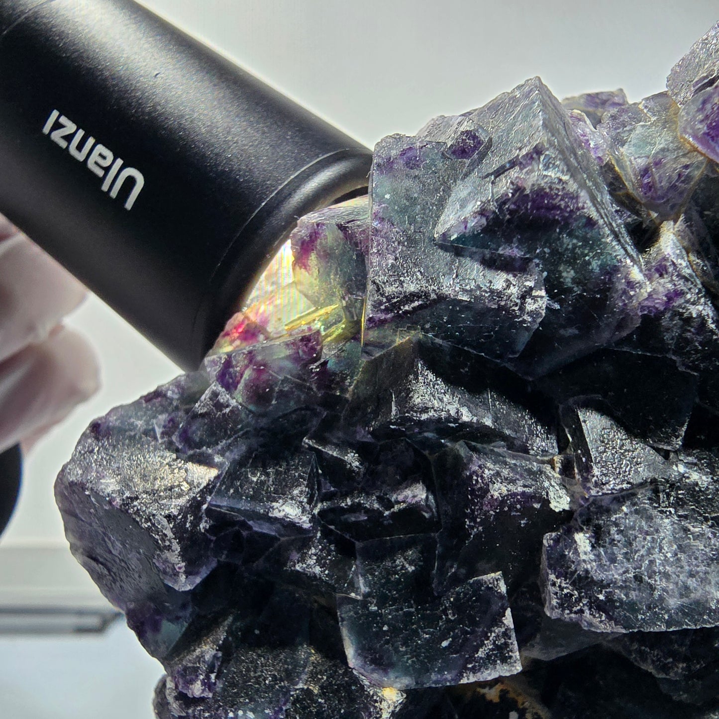 XXL Phantom Fluorite Cube Specimen Blue Purple Butterfly Pocket, Okorusu, Namibia 160*111*82 #12693