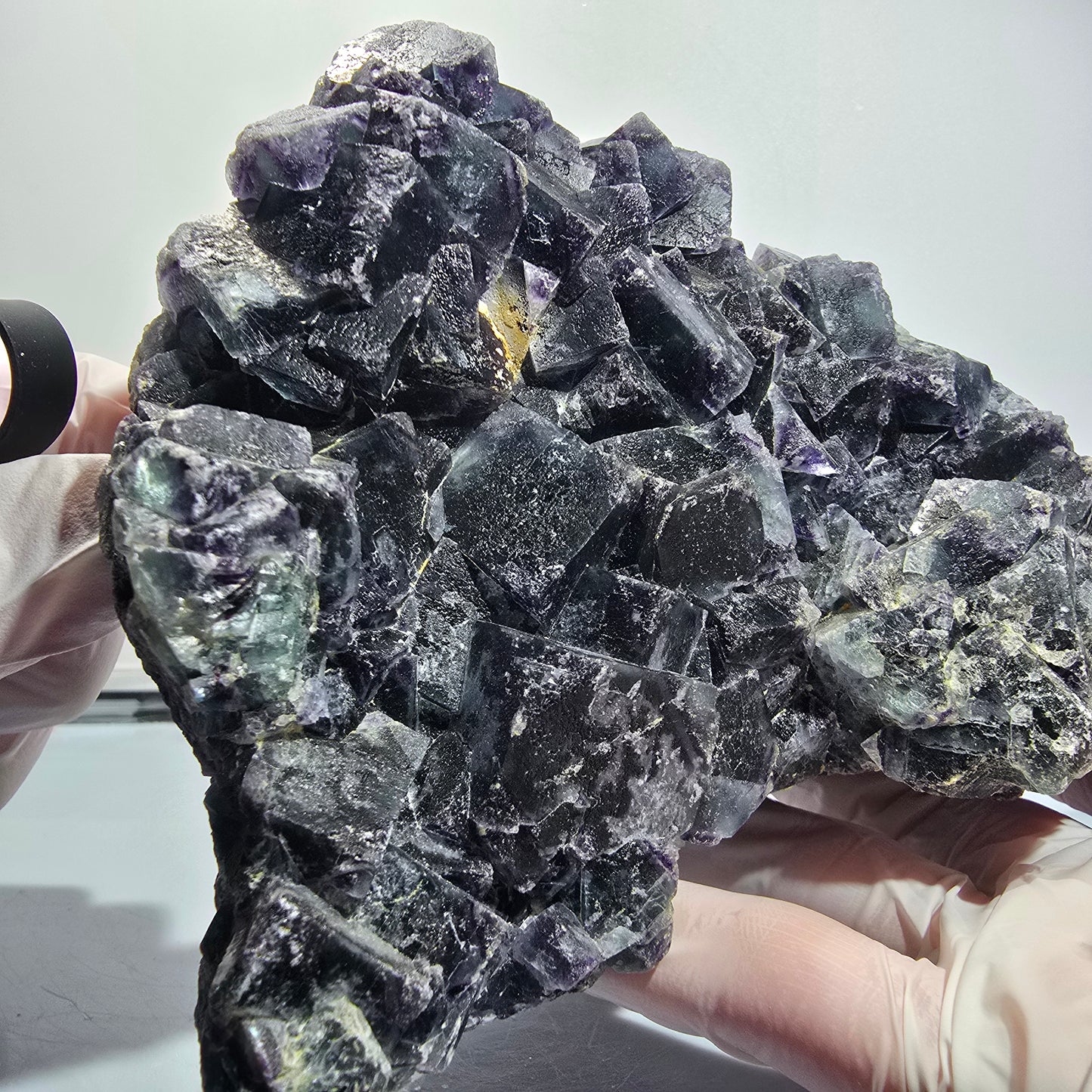 XXL Phantom Fluorite Cube Specimen Blue Purple Butterfly Pocket, Okorusu, Namibia 160*111*82 #12693