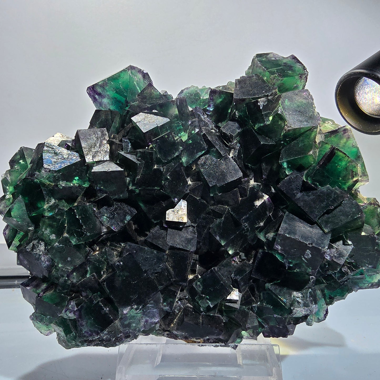XXL Cube de fluorine fantôme, vert violet Okorusu, Namibie 139*114*46mm #12694