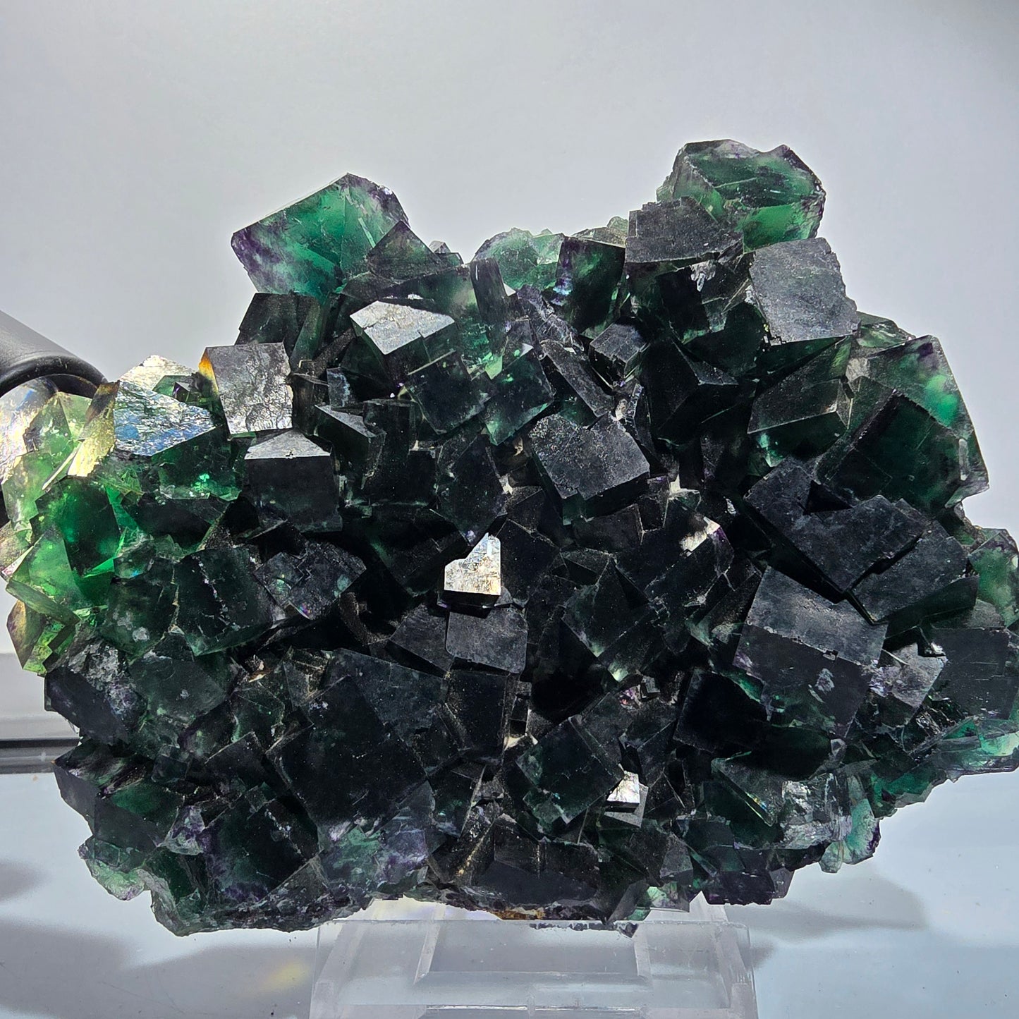 XXL Cube de fluorine fantôme, vert violet Okorusu, Namibie 139*114*46mm #12694