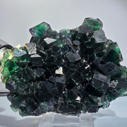 XXL Cube de fluorine fantôme, vert violet Okorusu, Namibie 139*114*46mm #12694