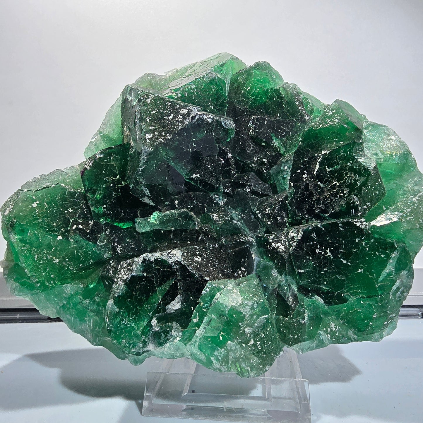 XXL Phantom Fluorite Cube Specimen, tessellated, green Okorusu Namibia 170*139*42mm #12696