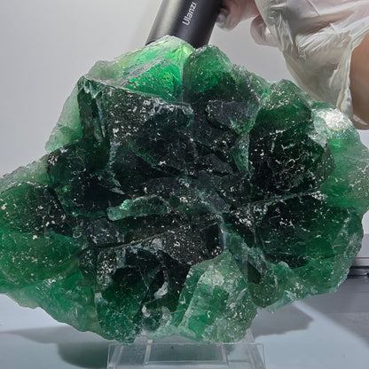 XXL Phantom Fluorite Cube Specimen, tessellated, green Okorusu Namibia 170*139*42mm #12696