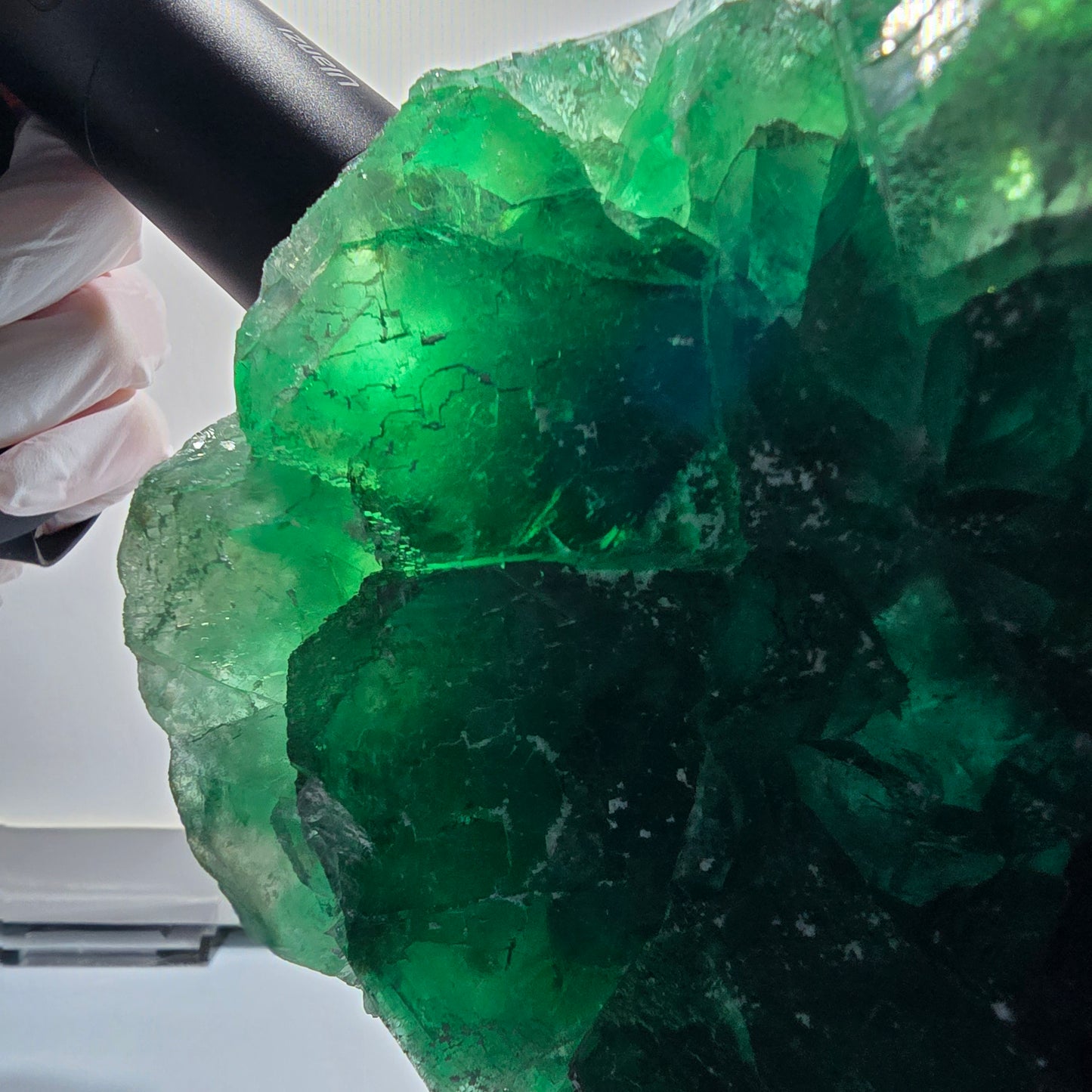 XXL Phantom Fluorite Cube Specimen, tessellated, green Okorusu Namibia 170*139*42mm #12696