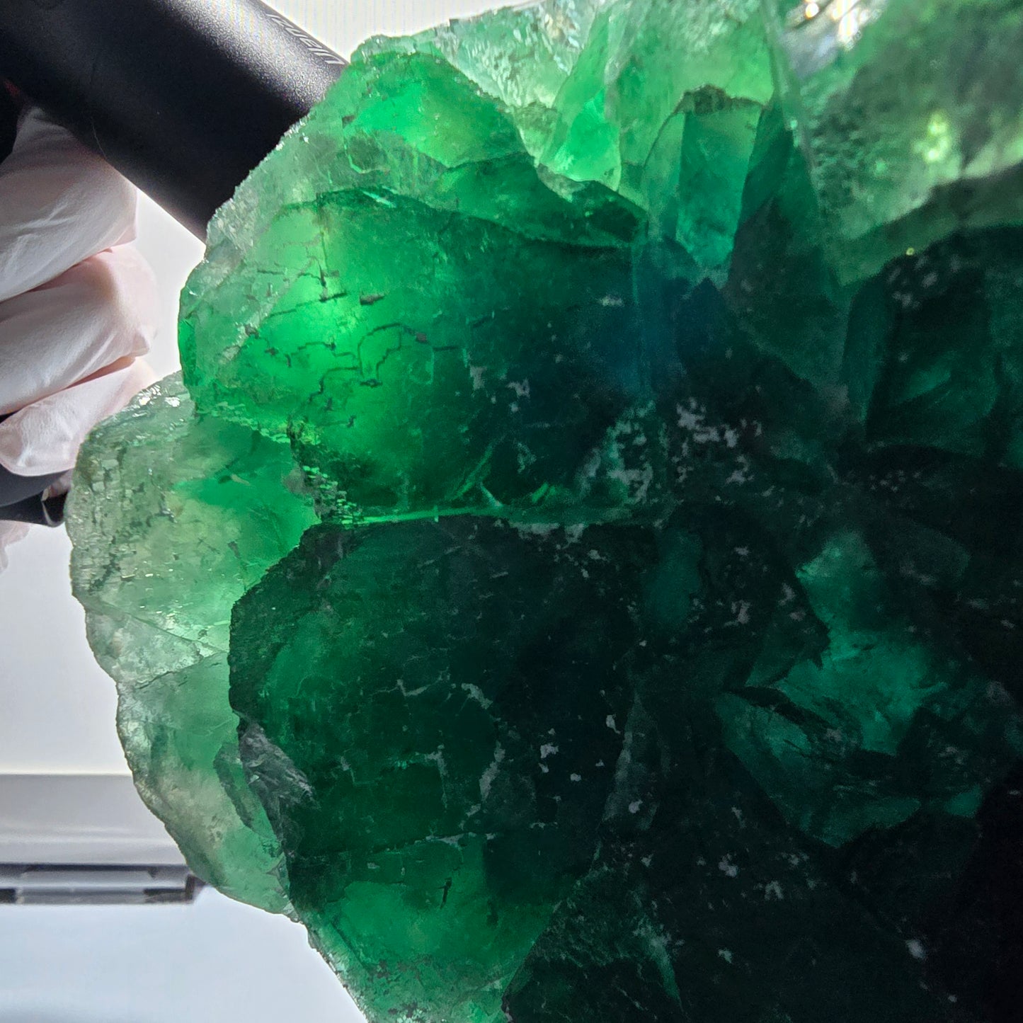 XXL Phantom Fluorite Cube Specimen, tessellated, green Okorusu Namibia 170*139*42mm #12696