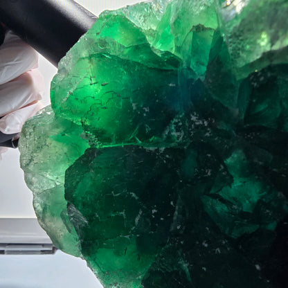 XXL Phantom Fluorite Cube Specimen, tessellated, green Okorusu Namibia 170*139*42mm #12696